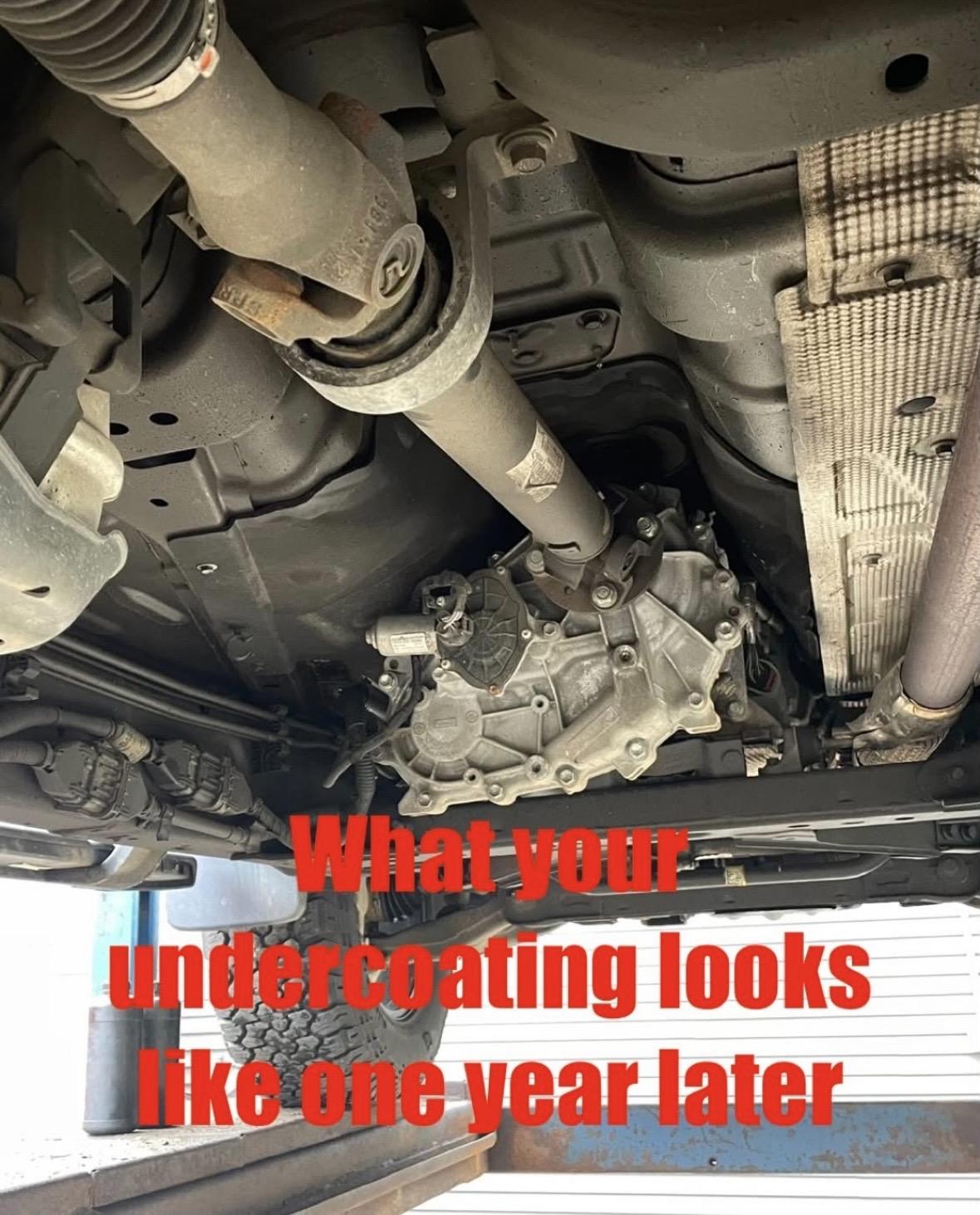 What your undercoating looks like after one year